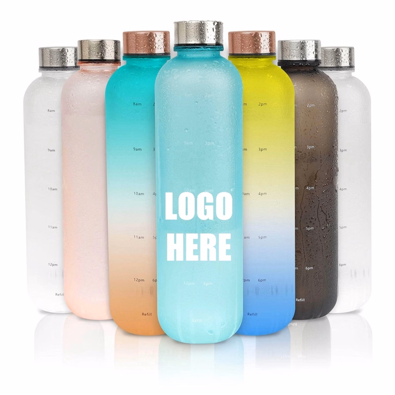 Custom 32 oz Tritan Material Water Bottle with Time Marker