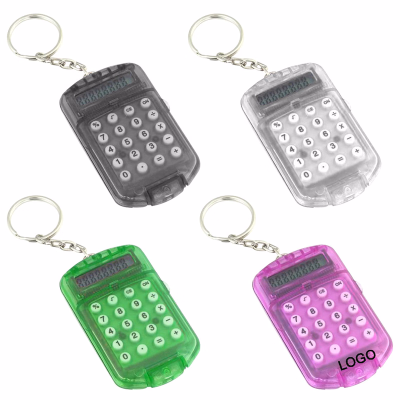Mini Transparent Calculator with Key Chain