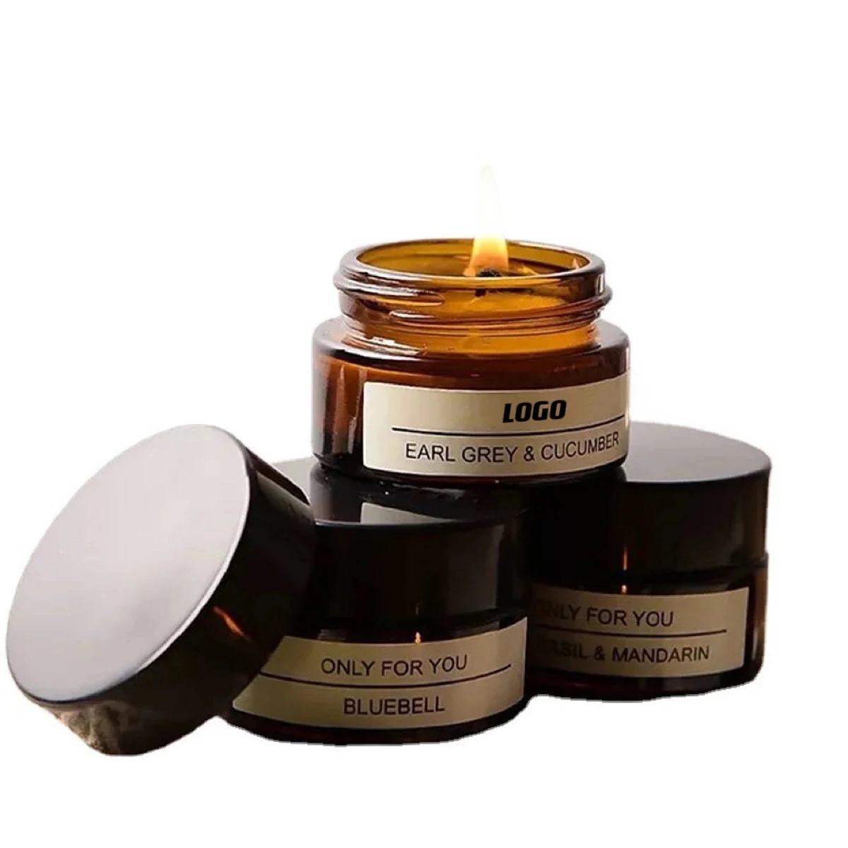 Small Scented Candle With Bottle 1