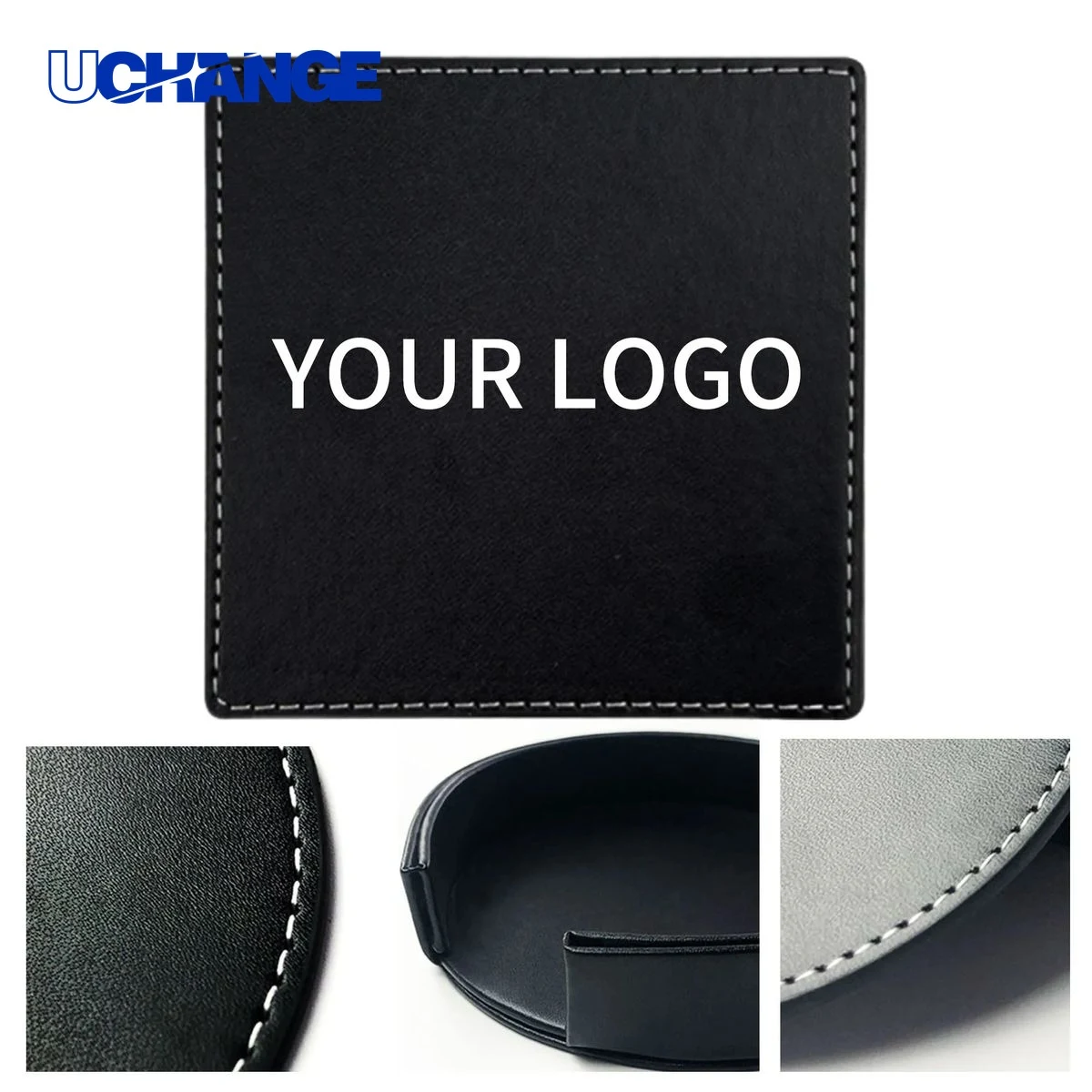 PU Leather Drink Coaster Heat Resistant Table Mat 1