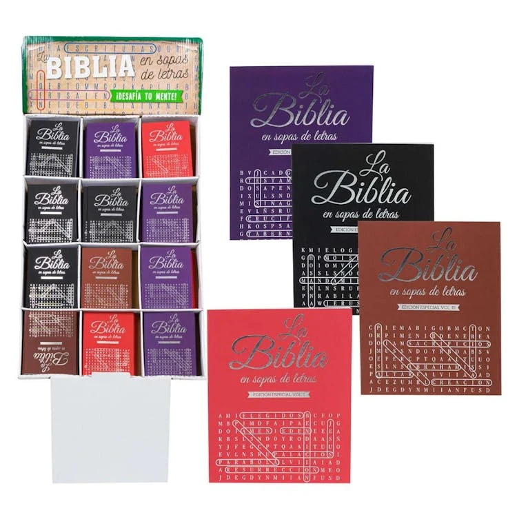 The Bible Spanish Word Search Puzzle Books 80 pages - FourTitles 1