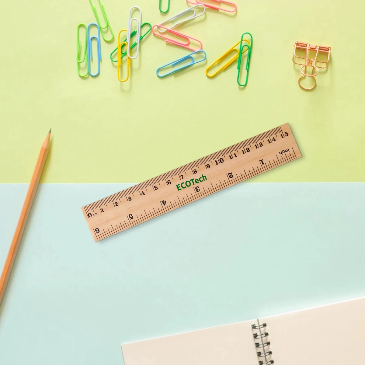 Dual Scale Wooden Ruler 1
