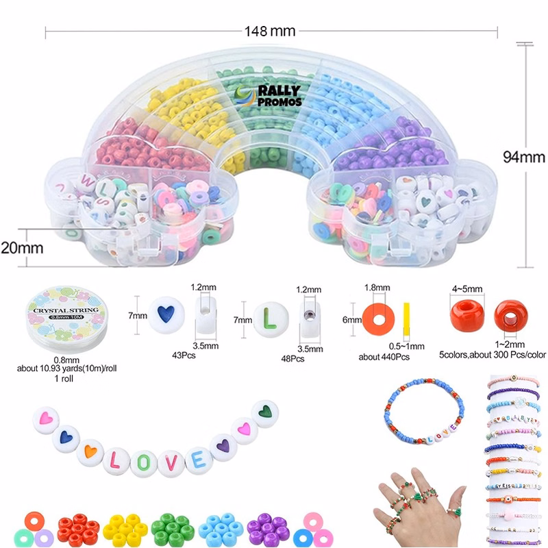 Clay Beads for Friendship Bracelet Kit DIY Art Craft Set