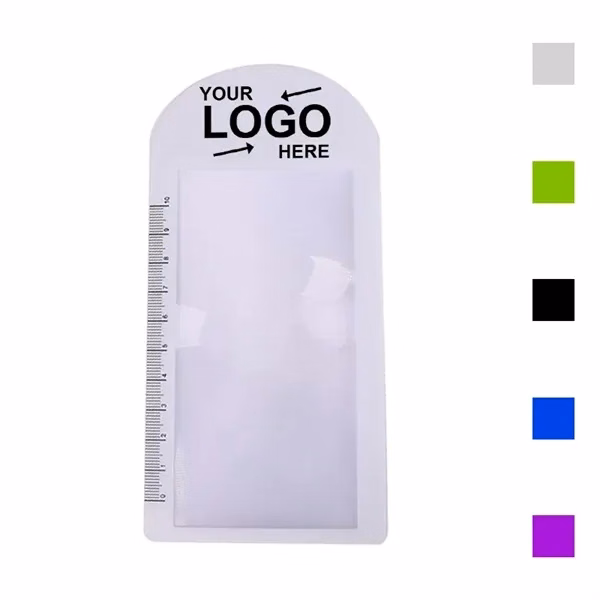 Custom Glass Magnifying Ruler Bookmark — Professional Office Page Marker Gift