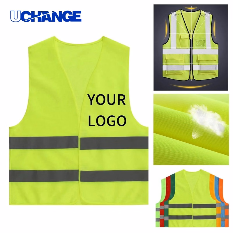 Lightweight Reflective Vest with Silkscreen Logo Area for Events