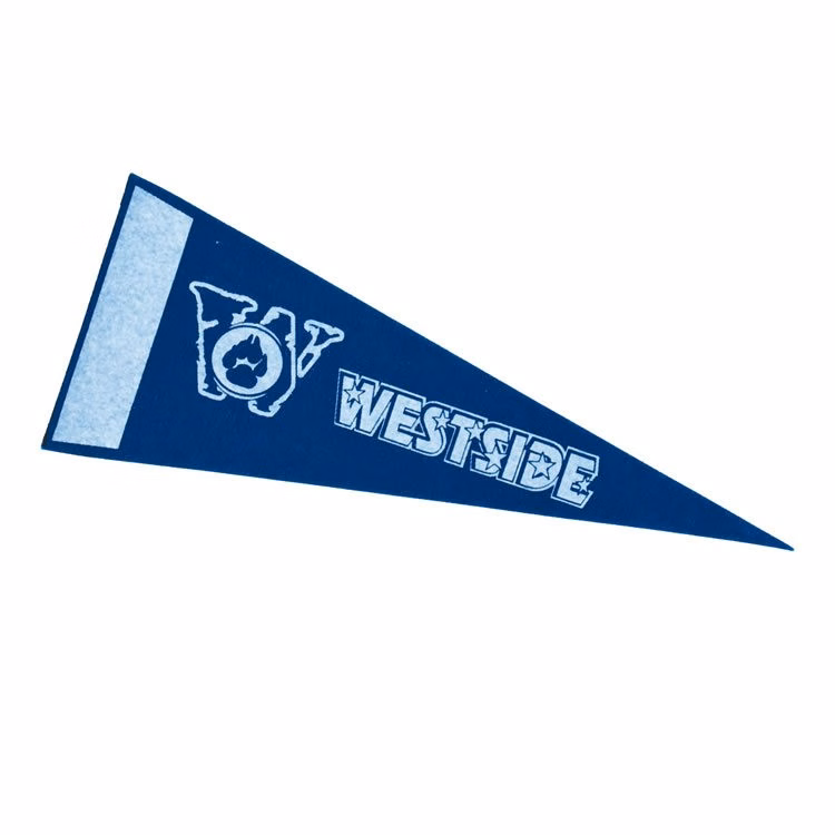 4" x 10" Colored Felt Pennant, Printed Strip