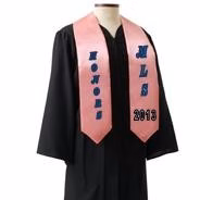 60" Pink Custom Graduation Stole