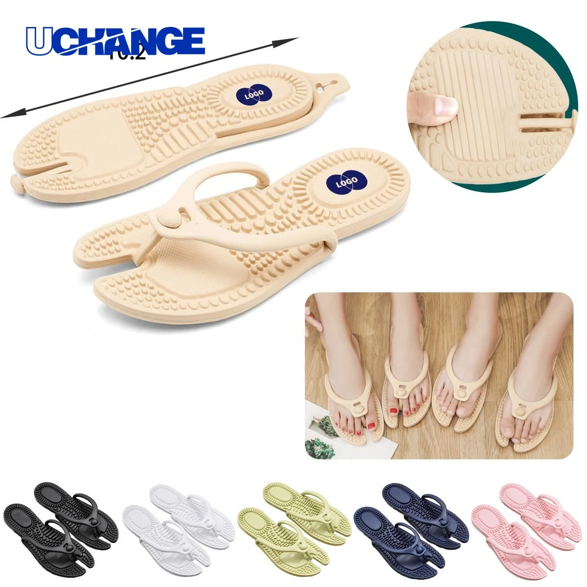 Stylish EVA Folding Flip Flop Sandals 1