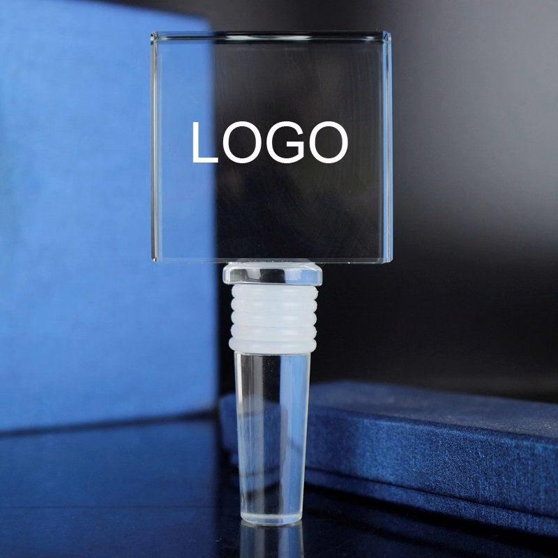3D Crystal Wine Bottle Stopper - Rectangle