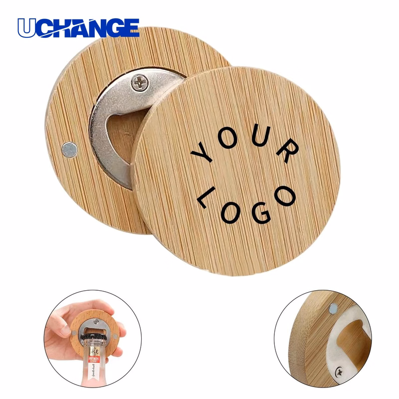 Bamboo Magnetic Bottle Opener Tool Compact