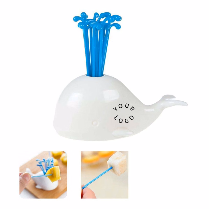 Cute Whale Fruit Forks for Party Snacks