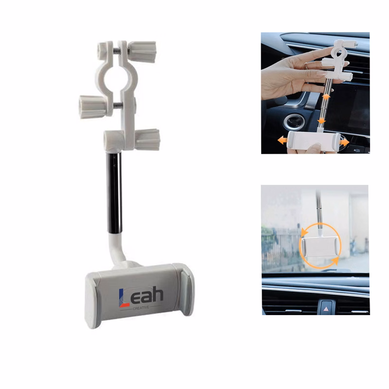 360 degree rotation rearview mirror phone holder for car