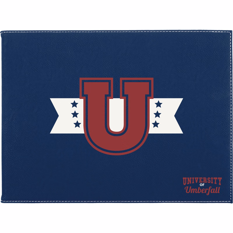 Blue/Silver Leatherette Certificate Holder
