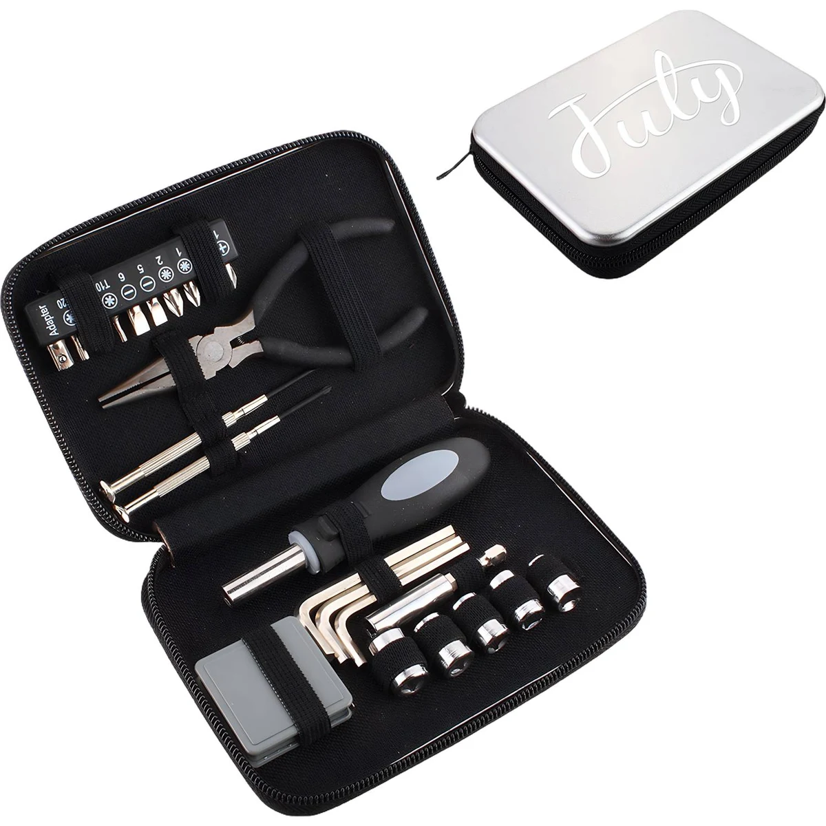 Hardware Tool Kit w/ Zipper Metal Case 1