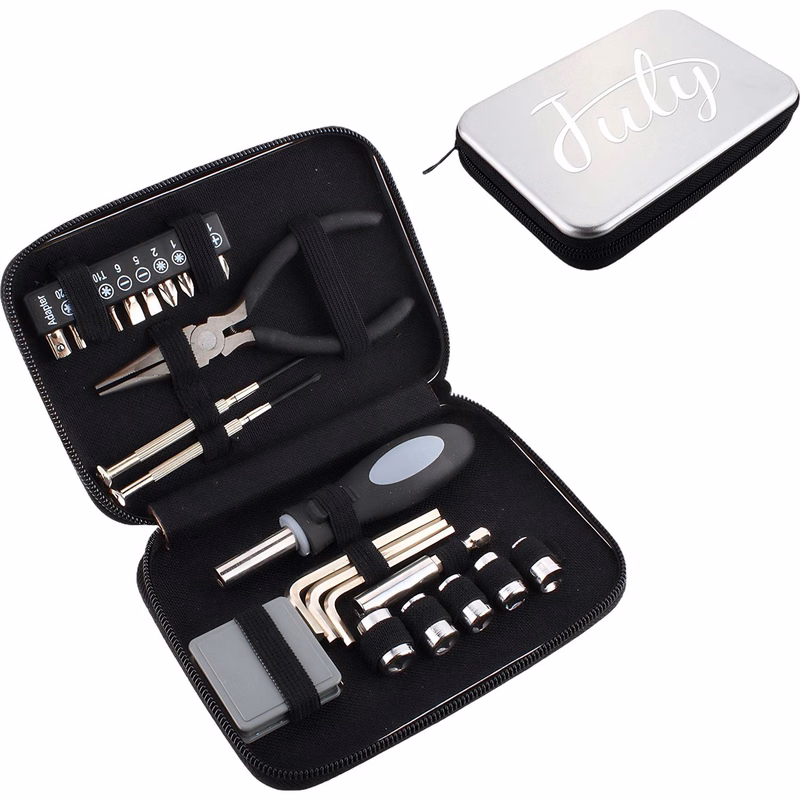 Hardware Tool Kit w/ Zipper Metal Case