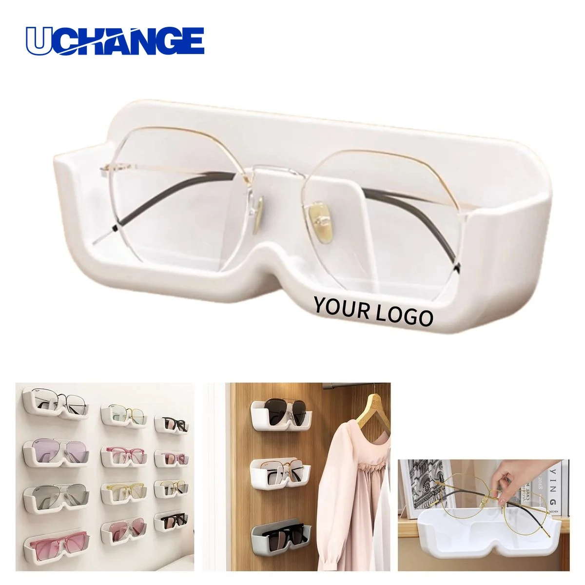 Durable PS Wall Mounted Glasses Rack Organizer 1