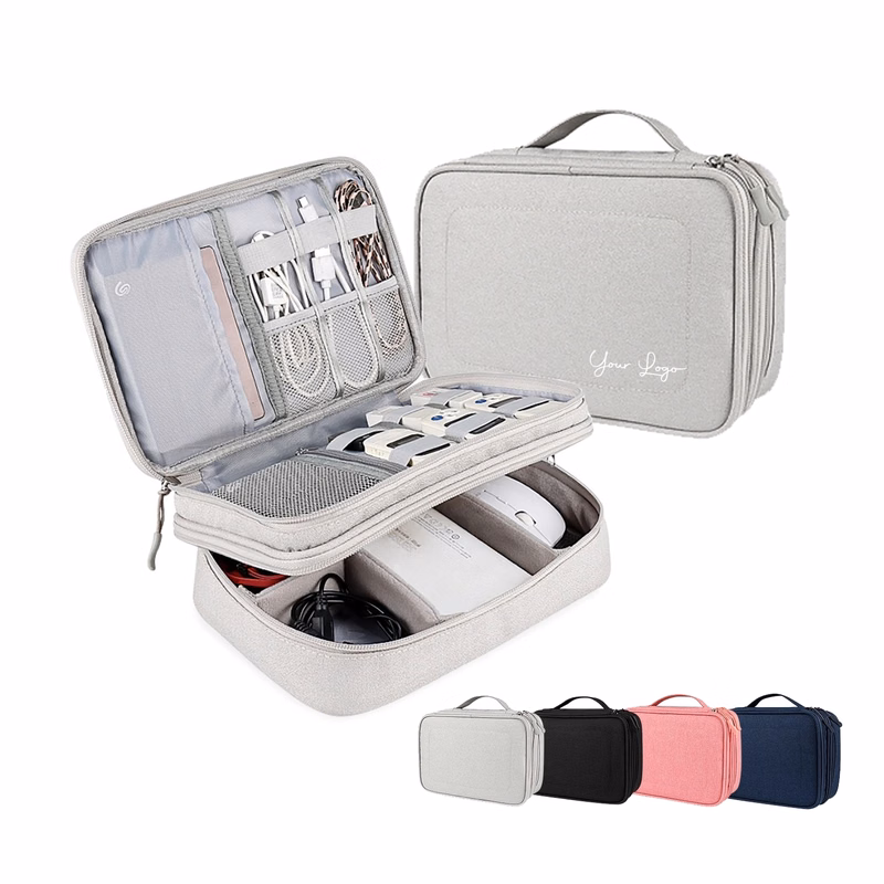 Dual Layers Travel Gear/ / Tech Accessories Organizer Bag