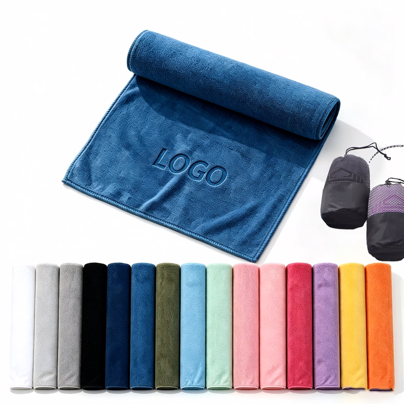 Microfiber Sports Towel With Mesh Pouch