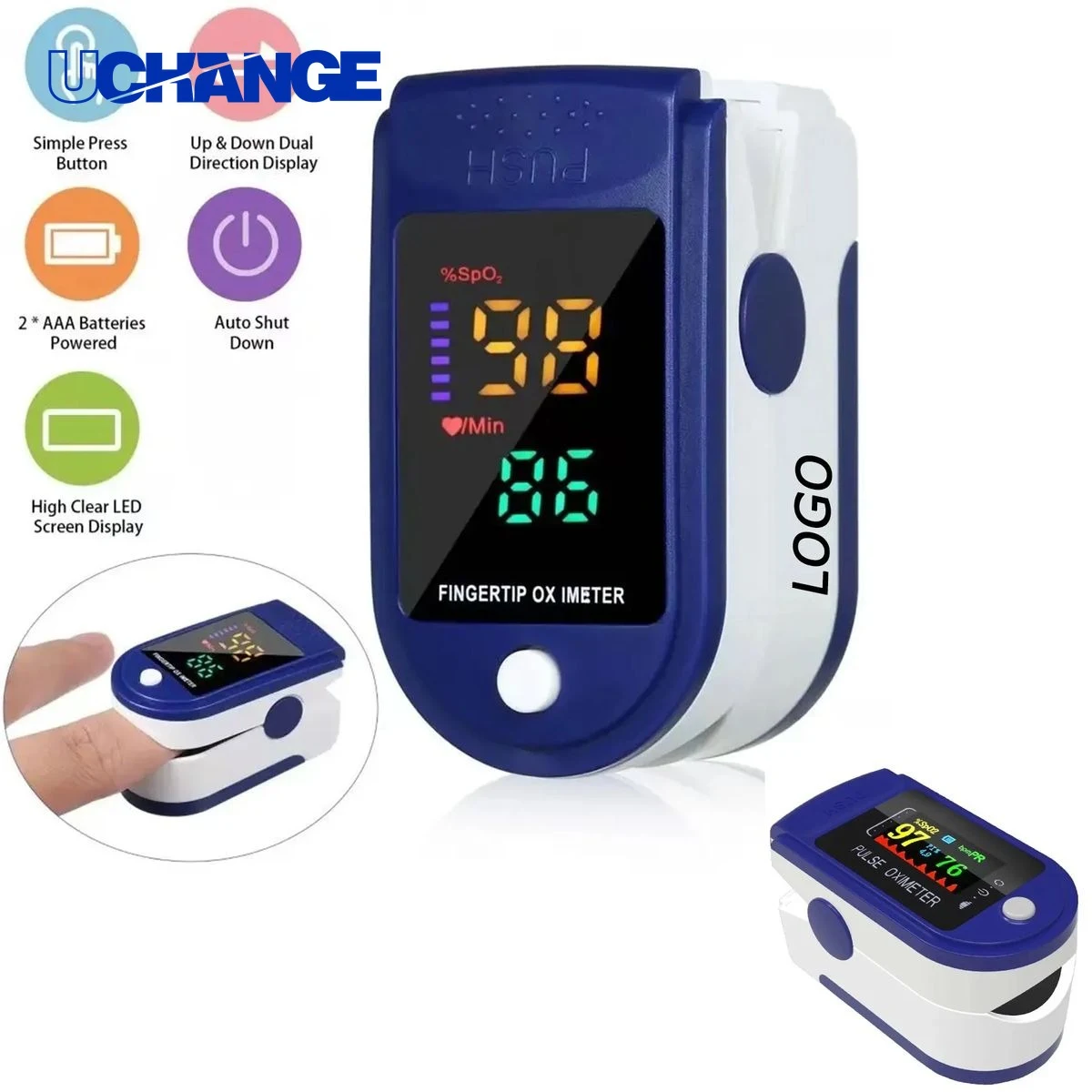 Fingertip Pulse Oximeter Finger Clip Monitor for Health Tracking 1
