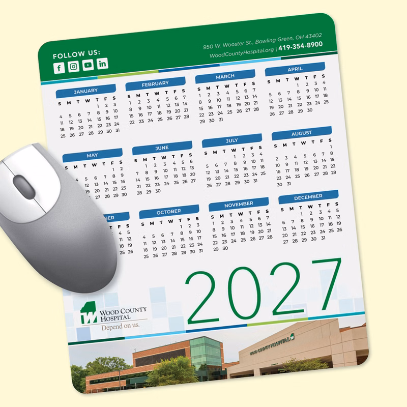 Peel&Place 8"x9.5"x.015" Ultra-Thin Calendar Mouse Pad