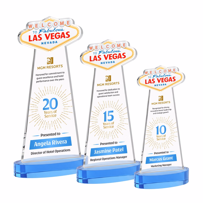 Las Vegas VividPrint™ Award on Alberton Base - Sky Blue