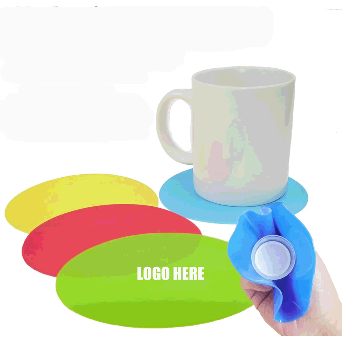 Rubber Jar Gripper Pads Round Kitchen Coasters / Multi-Purpose Bottle Lid Openers 1