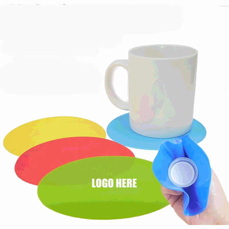 Rubber Jar Gripper Pads Round Kitchen Coasters / Multi-Purpose Bottle Lid Openers