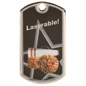 Cheerleader Star Metal Dog Tag