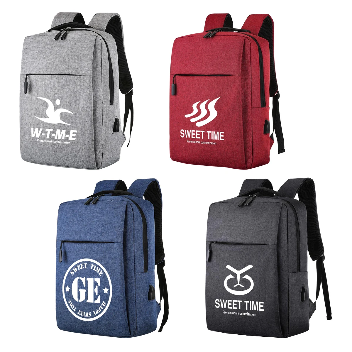 Business Computer Backpack With USB Charging Port 1