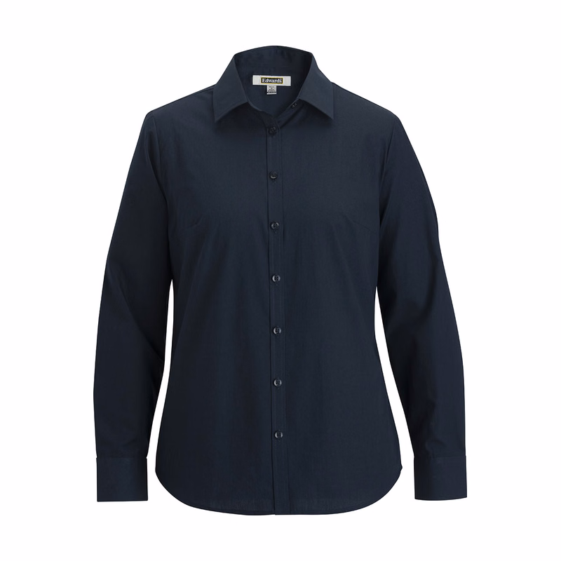 Essential Broadcloth Long Sleeve Ladies Shirt