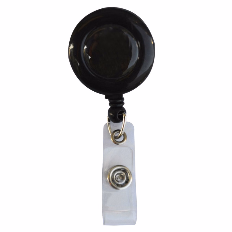 Circular Badge Reel w/ Bulldog Clip