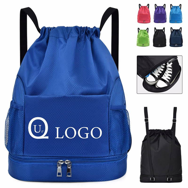 12.2X6.7X15.75 Inch Oxford Fabric Drawstring Backpack