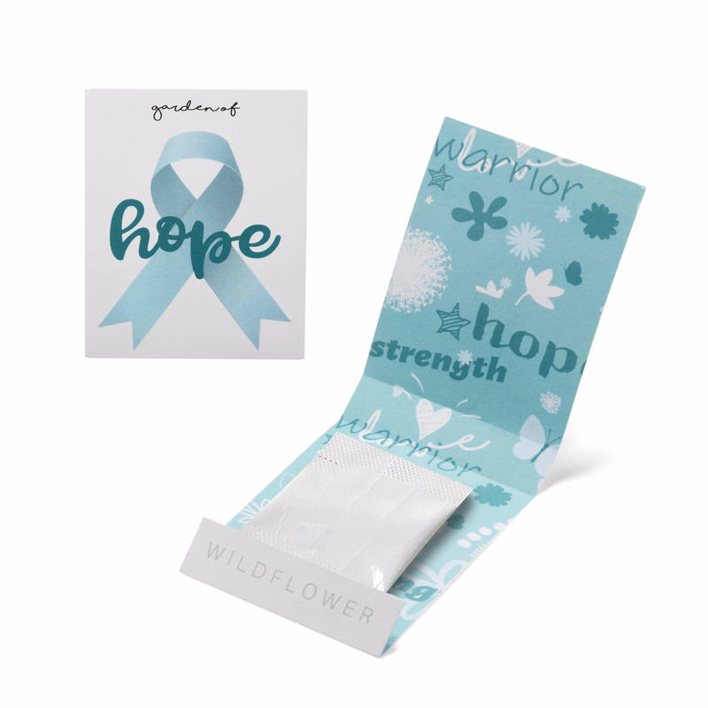 Teal Ribbon Garden of Hope Matchbook