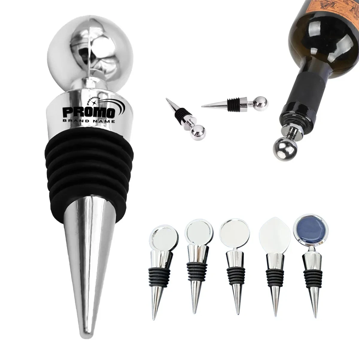 Reusable Metal Party Bar Wedding Wine Saver Bottle Stopper 1