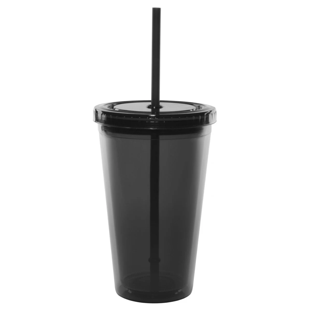 16 oz. Dark Graphite Double Wall Acrylic Translucent Tumbler 1