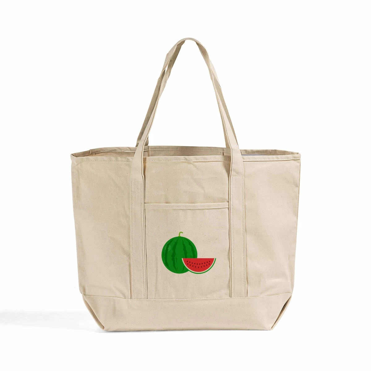 Jumbo Deluxe Canvas Tote Bag, custom tote bag with logo imprint 1