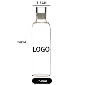 Eco Friendly 24Oz Glass Water Bottle With Timeline 1