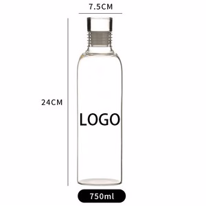 Eco Friendly 24Oz Glass Water Bottle With Timeline