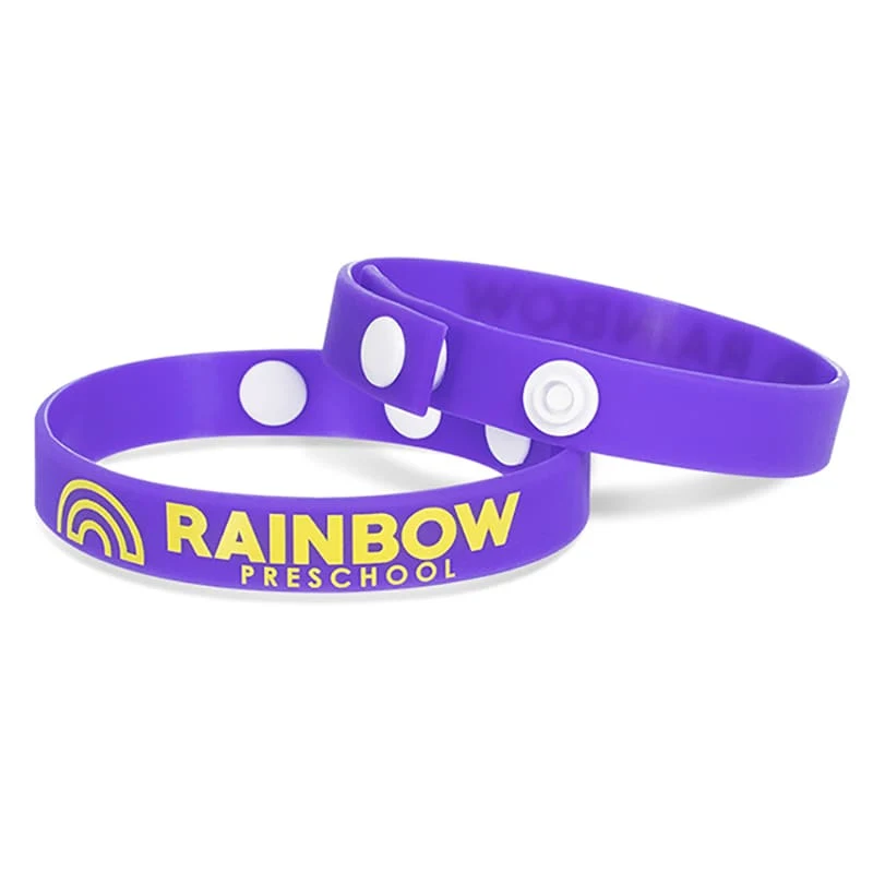 Printed Silicone Adjustable Wristbands 1
