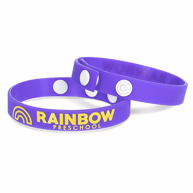 Printed Silicone Adjustable Wristbands