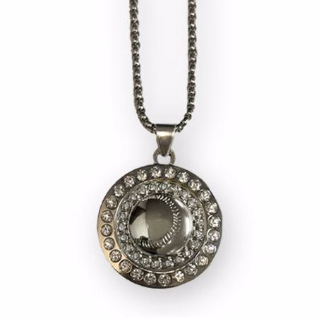 Necklace: 1.25" Circle Pendant Necklace and (Baseb