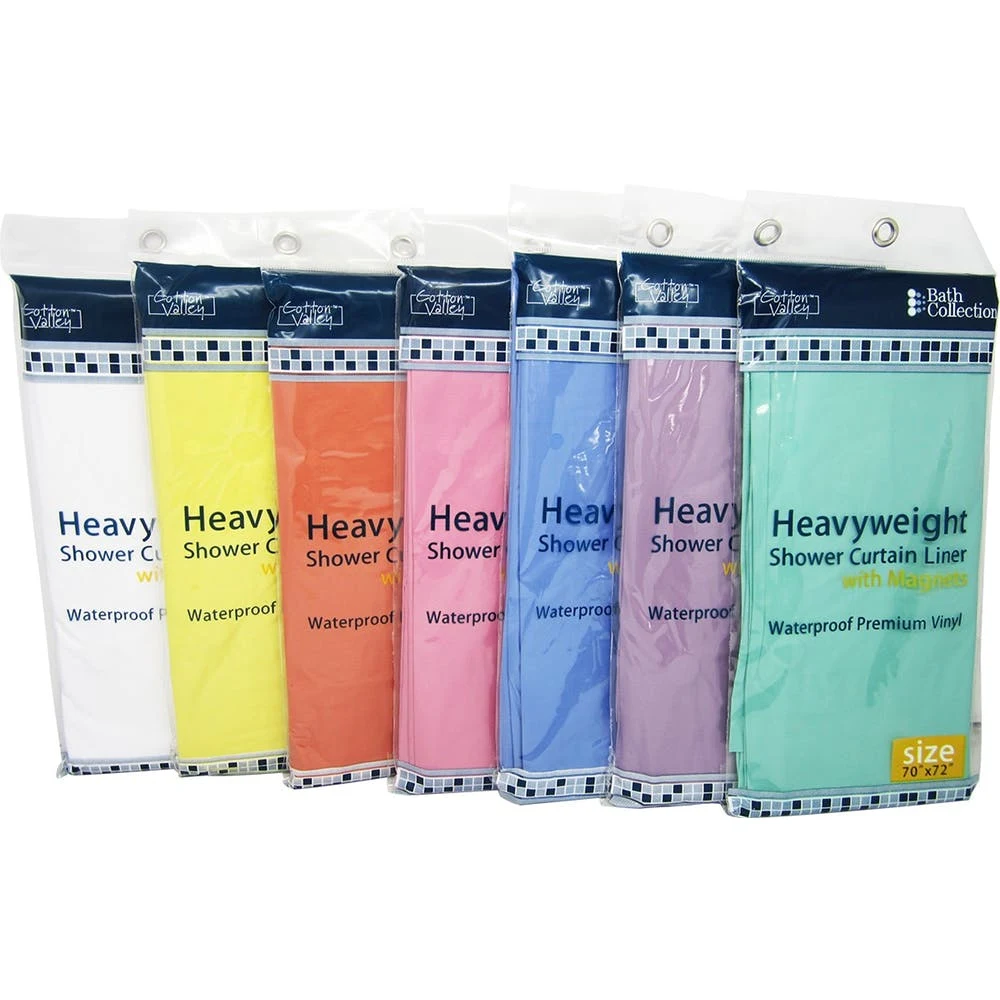 Heavyweight Shower Curtain Liners Assorted 1