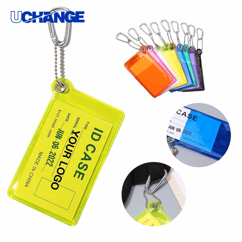 Clear PVC ID Card Holder Sleeve Lightweight