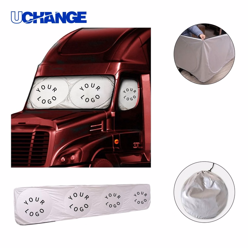 Reflective Silver Fabric Truck Sunshade for Windshield Use