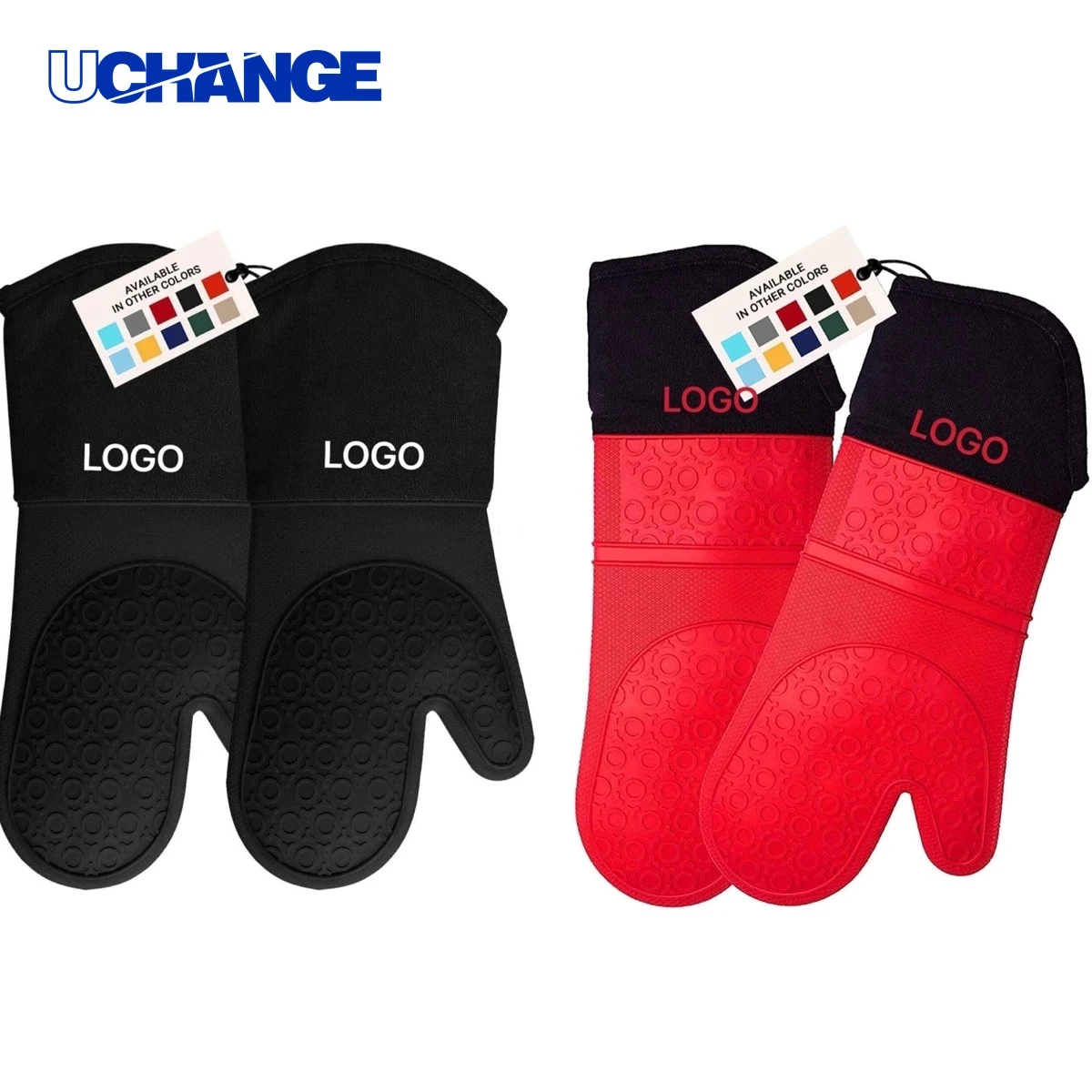 Extra Long Silicone Oven Gloves for Cooking Safety 1