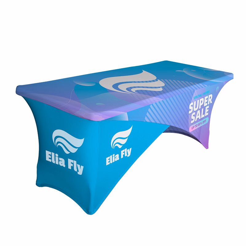 6' Cross-Over Fitted Stretch Table Cover