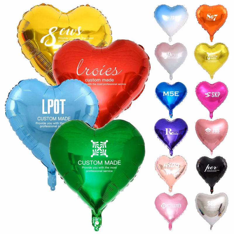 18" Heart-shaped Mylar Balloon