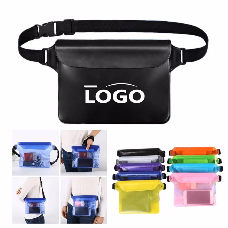 Waterproof Drawstring Pouch with Adjustable Waist Strap