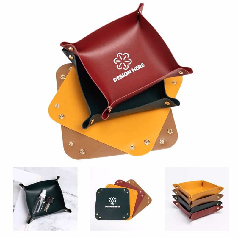 Detachable PU Storage Tray/Coaster Multifunctional
