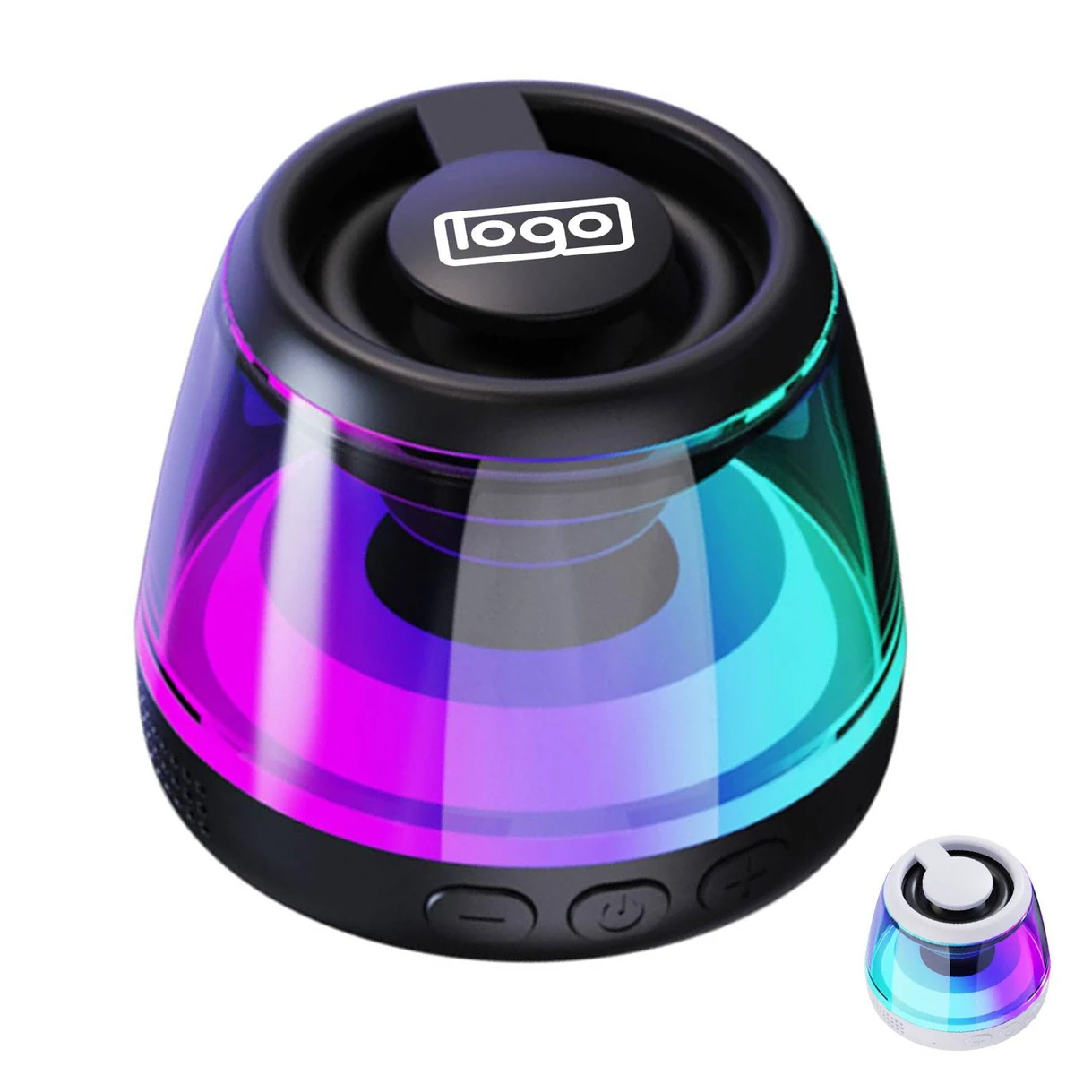 Portable Mini Bluetooth Speaker - Magnetic Base & RGB LED 1
